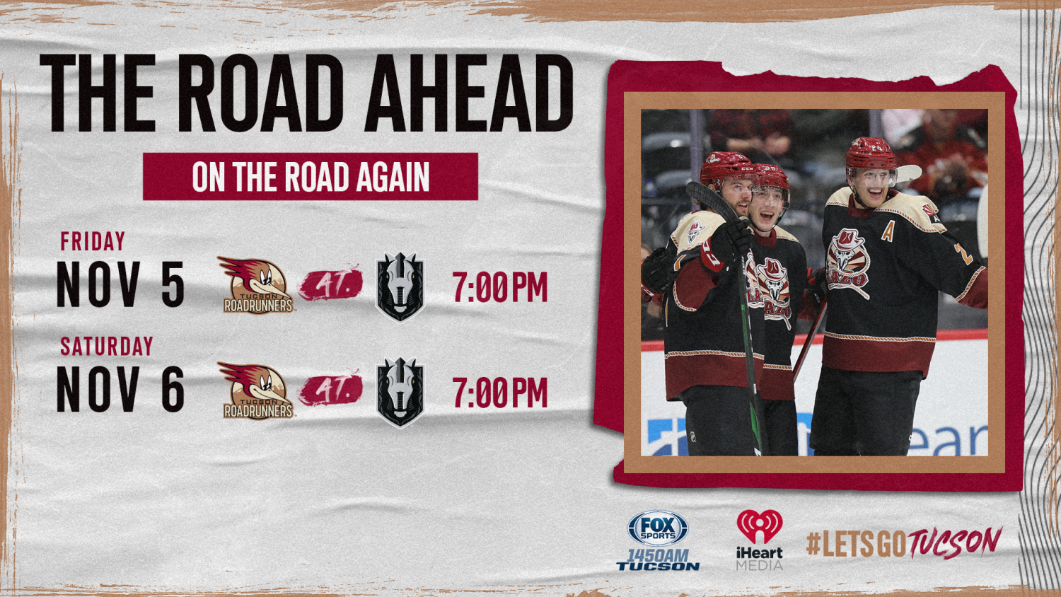 Tucson Roadrunners Road Ahead: On The Road Again - TucsonRoadrunners.com